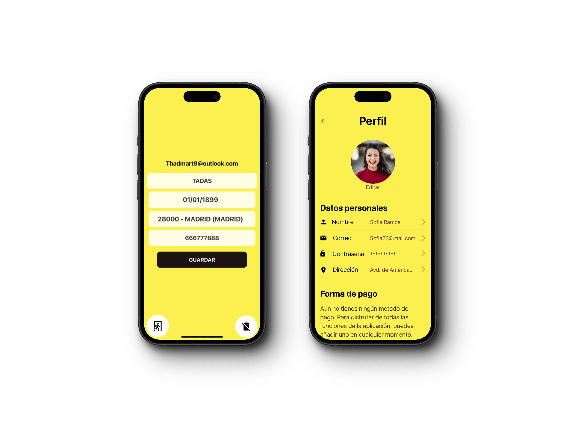 Perfil antes y después