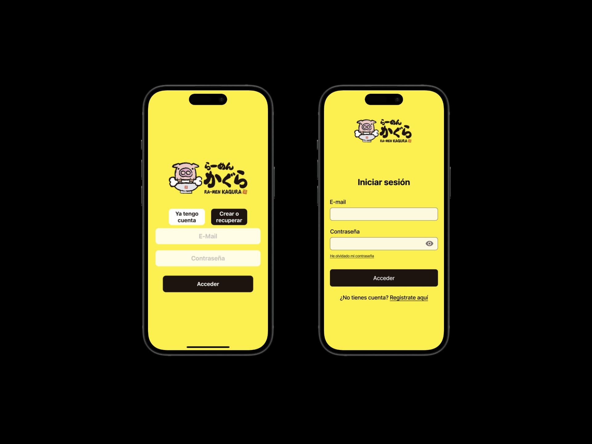 Iniciar Sesion Antes y Después