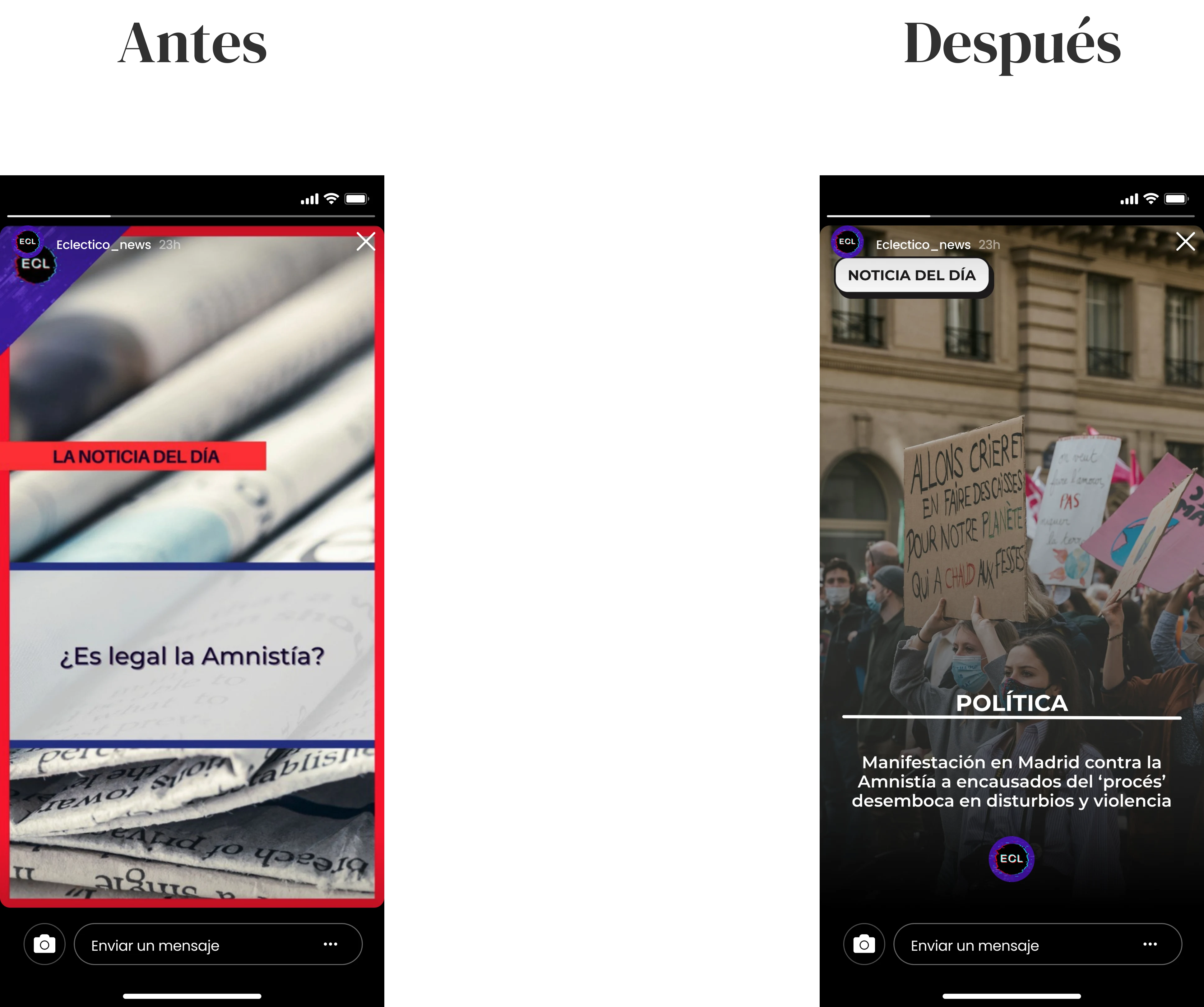 Historia antes y después